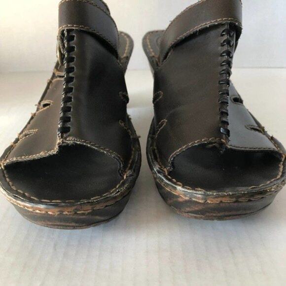 FASHION BUG Sunrise Brown Open Toe Clog Sandals Retro Hippie Boho Womens 8.5 - Picture 2 of 12